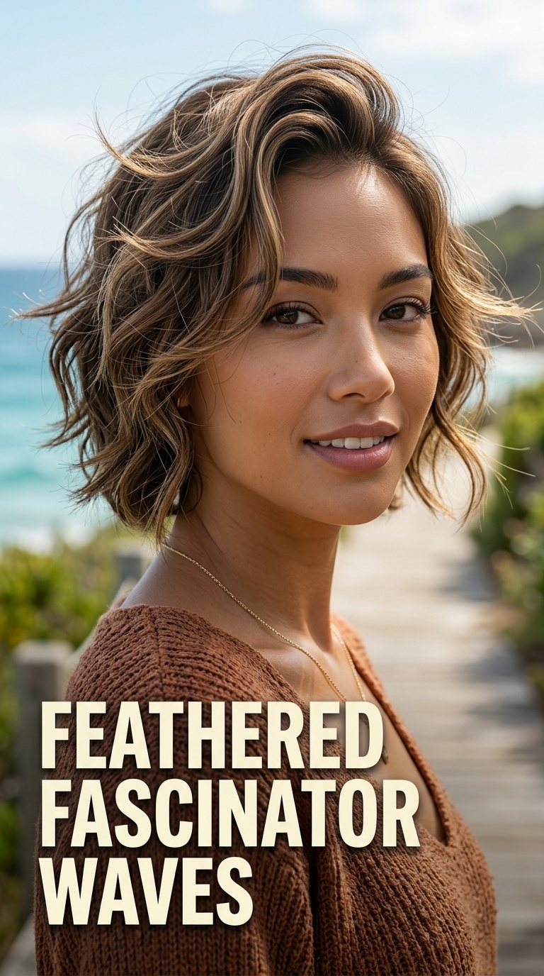 Feathered Fascinator Waves