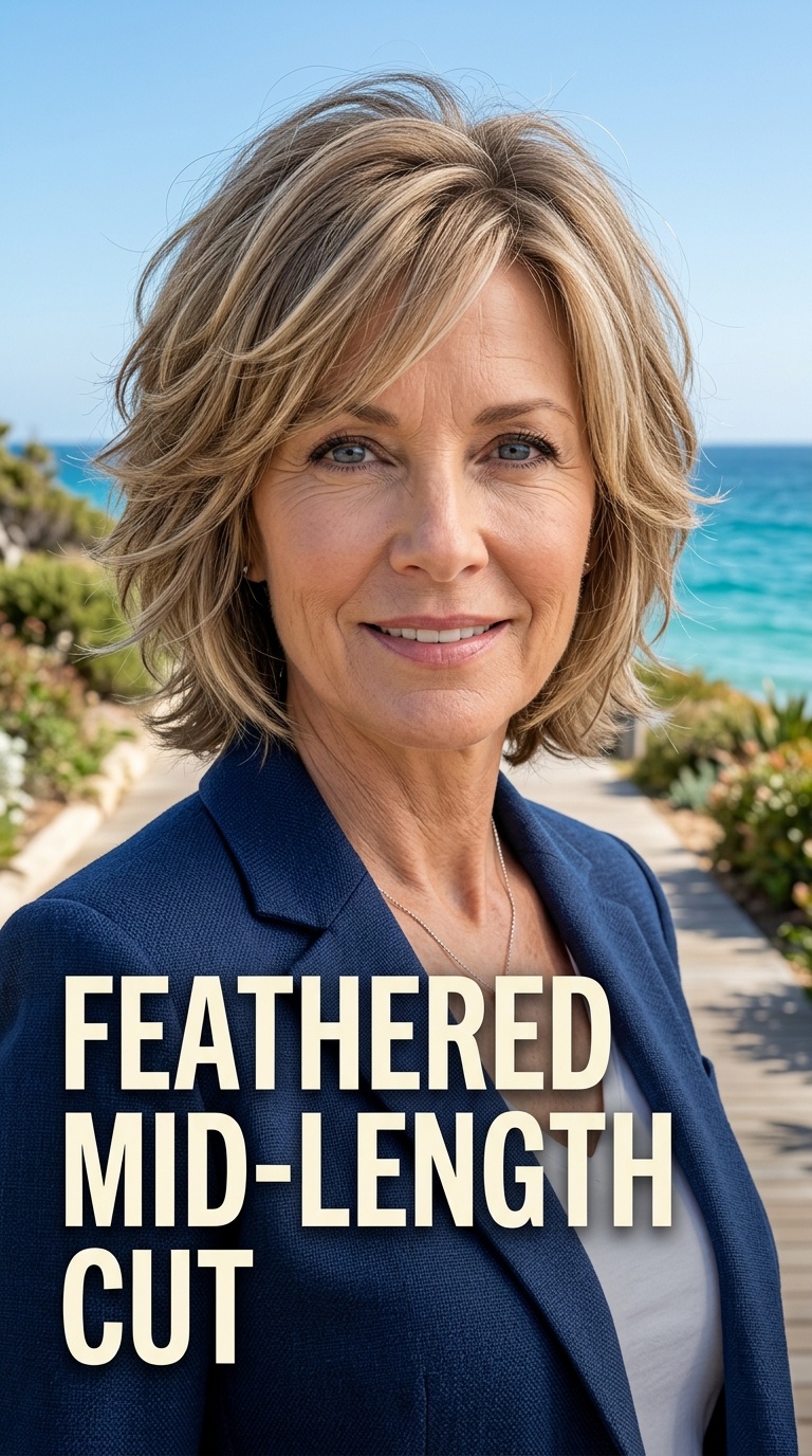 Feathered Mid-Length Cut