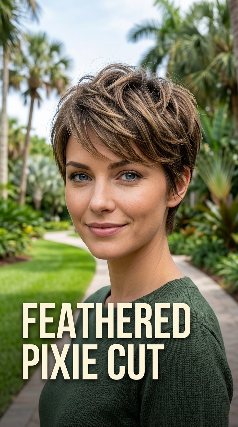Feathered Pixie Cut