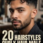 20 Hairstyles Curly Hair Male Looks with Low Skin Fades