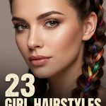 23 Girl Hairstyles with Colorful Ribbons and Braids