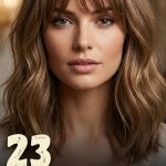 23 Women’s Hairstyles Medium Length with Gentle Fringe