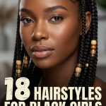 18 Hairstyles for Black Girls with Beads and Sweet Braids