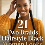 21 Two Braids Hairstyle Black Women Looks to Copy
