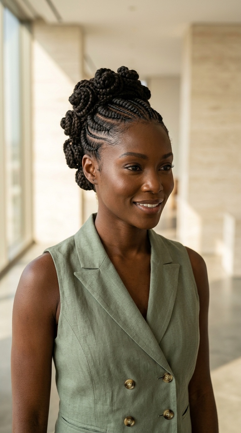 Feed-In Braided Updo Styles