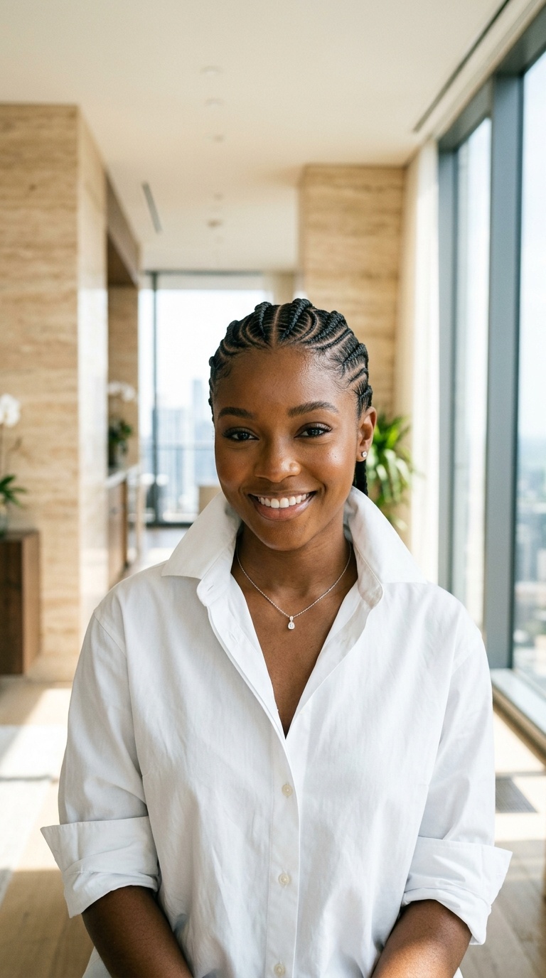 Feed In Cornrow Braids Pattern