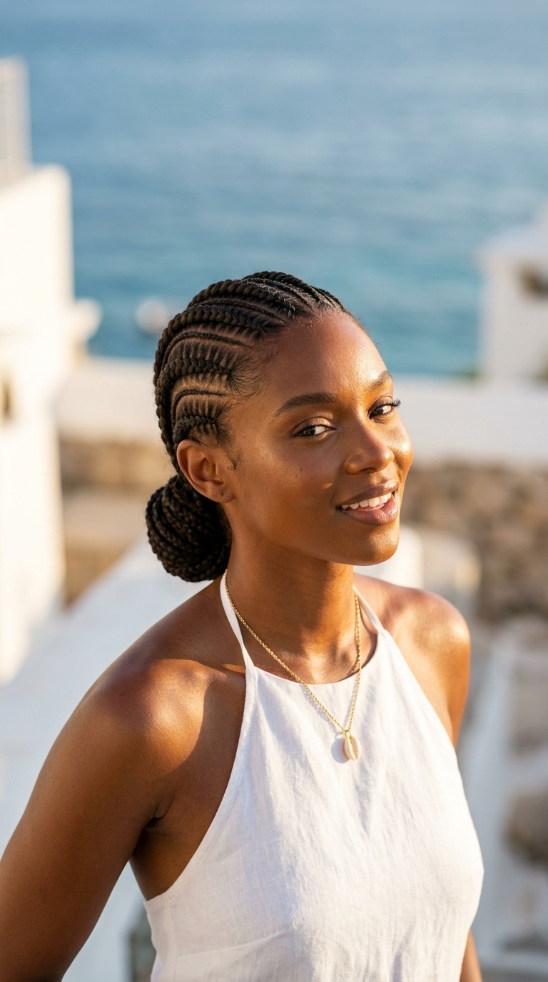 Feed-In Cornrows For Summer