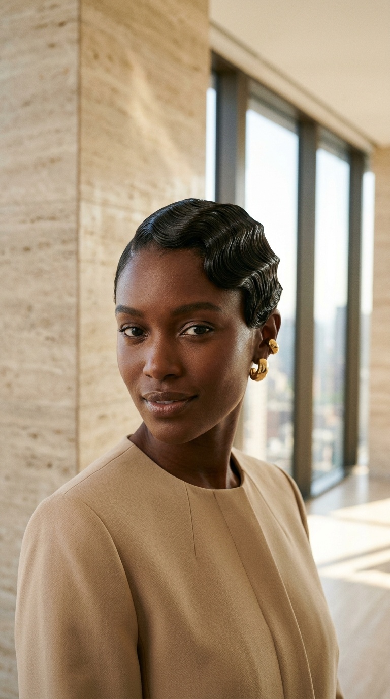 Finger Waves Hairstyle Black Women
