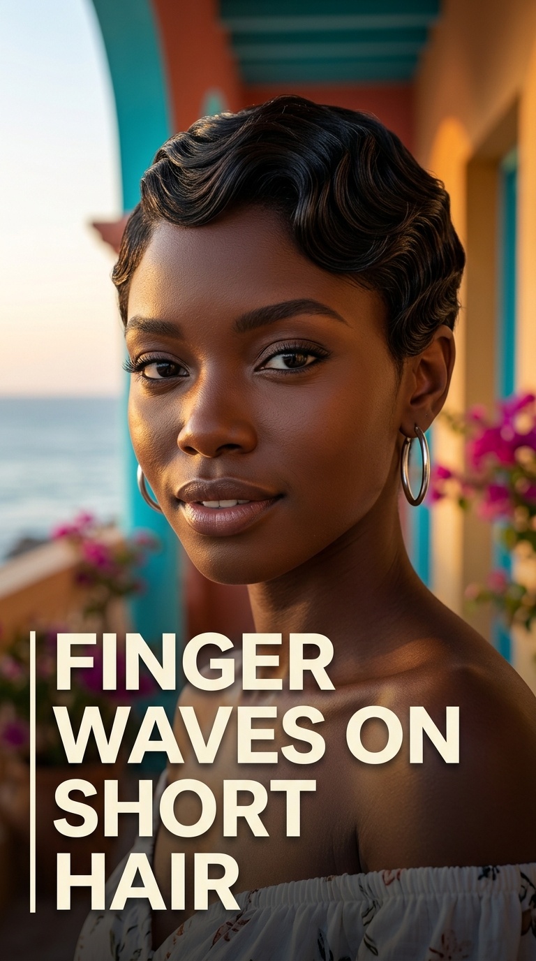 Finger Waves on Short Hair