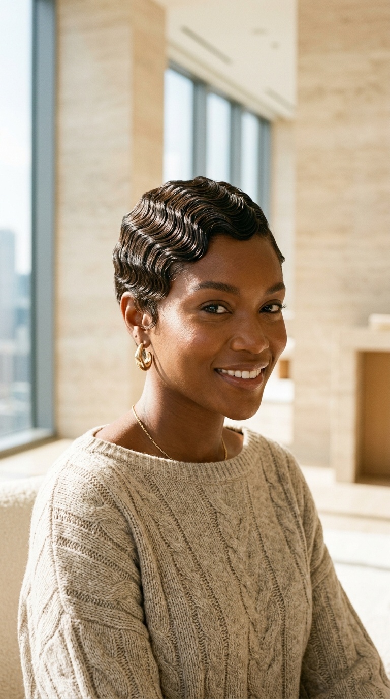 Finger Waves On Short Hair