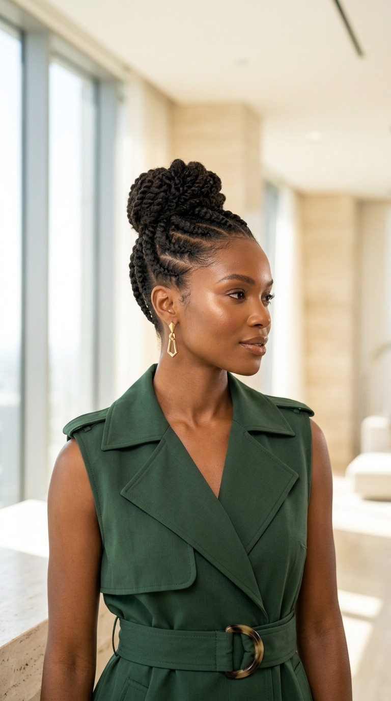 Flat Twist Updo For Women