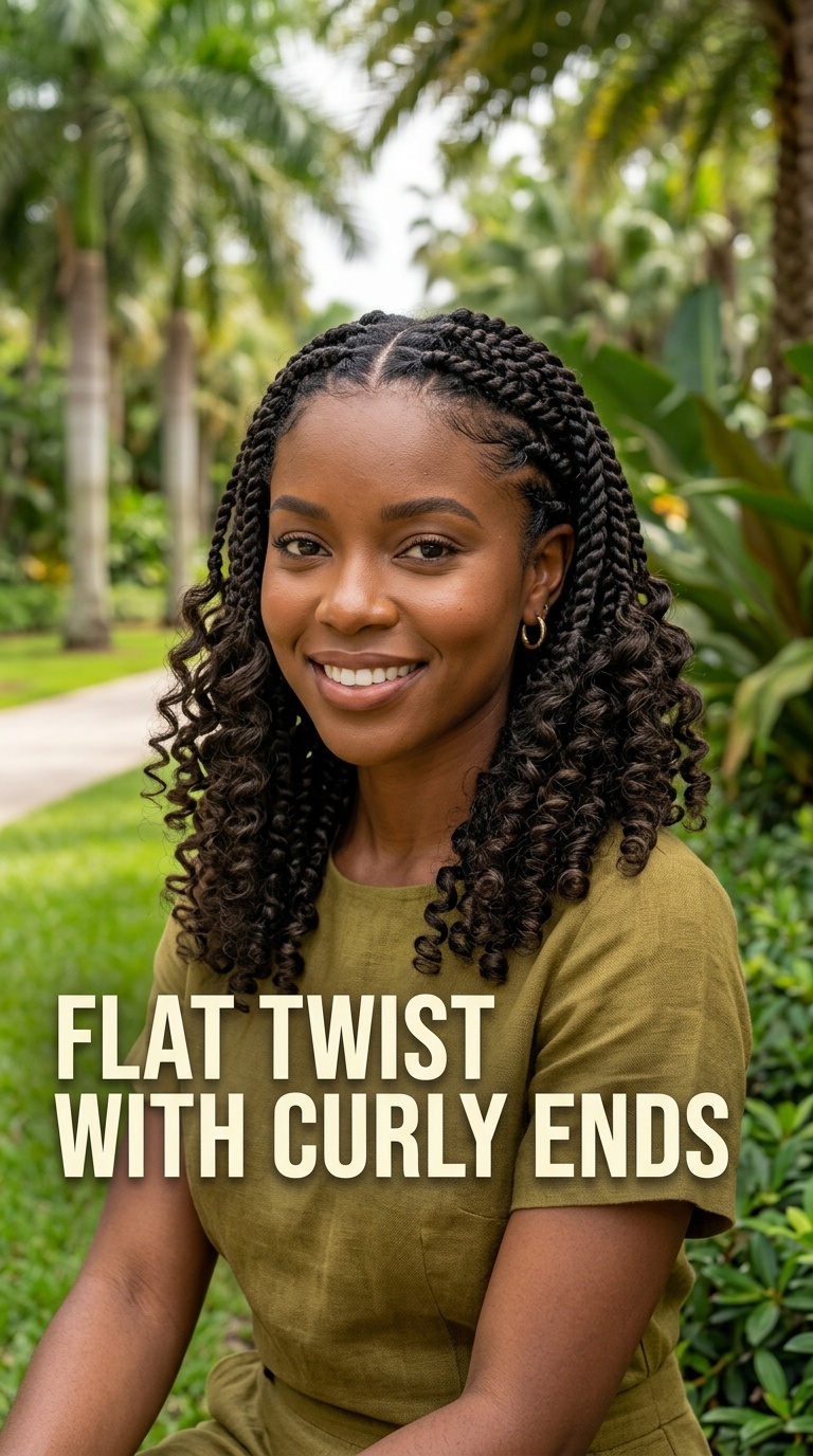Flat Twist with Curly Ends