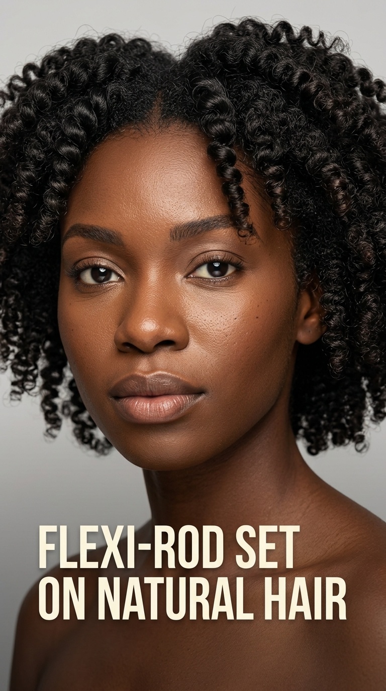 Flexi-Rod Set on Natural Hair