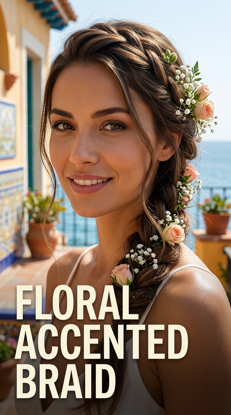 Floral Accented Braid