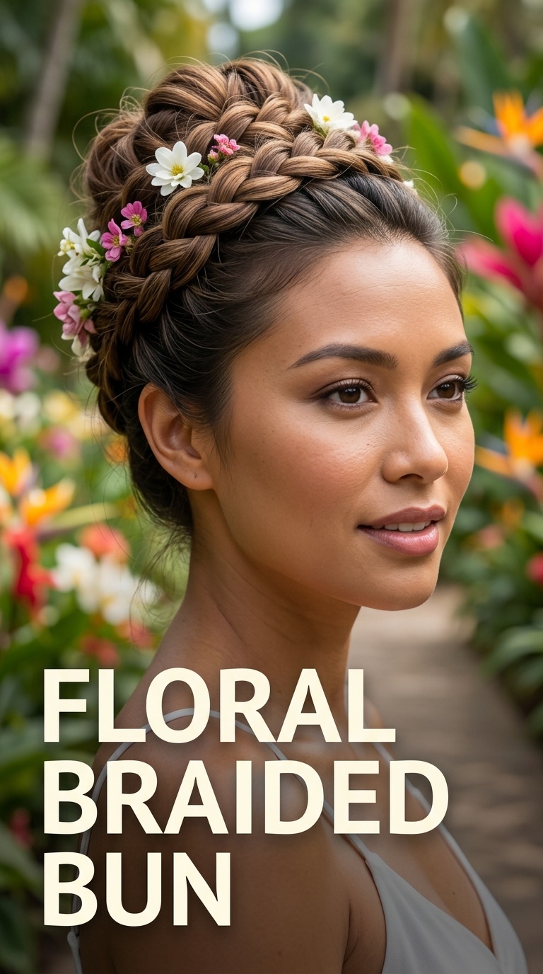 Floral Braided Bun