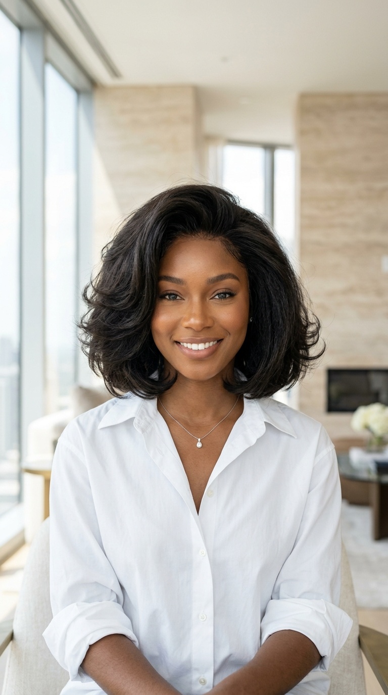 Fluffy Bob Lace Front Wig