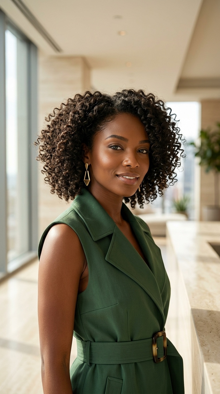 Fluffy Curly Bob Black Women