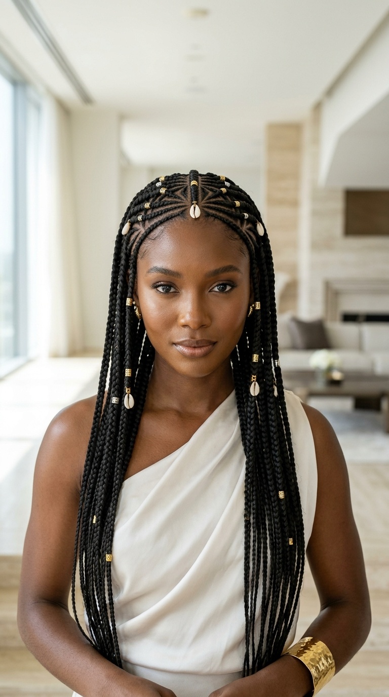Freehand Fulani Braid Styles