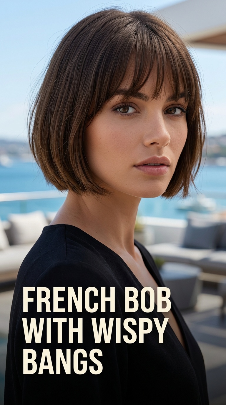 French Bob with Wispy Bangs
