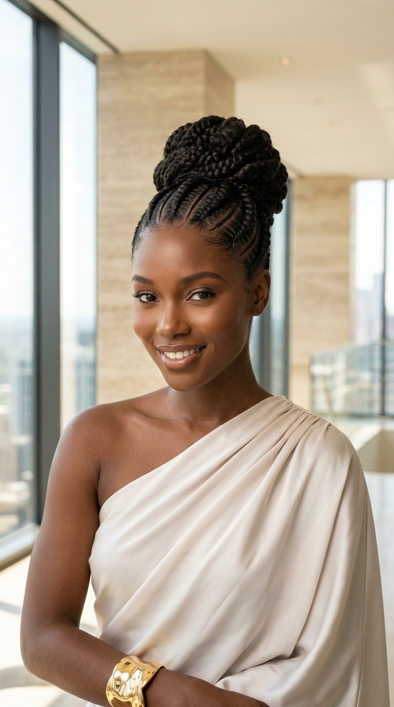 French Braid Updo Black Women