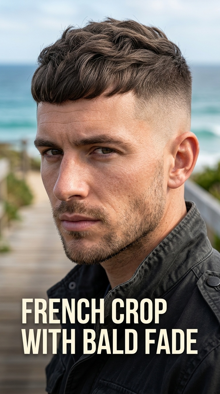 French Crop with Bald Fade