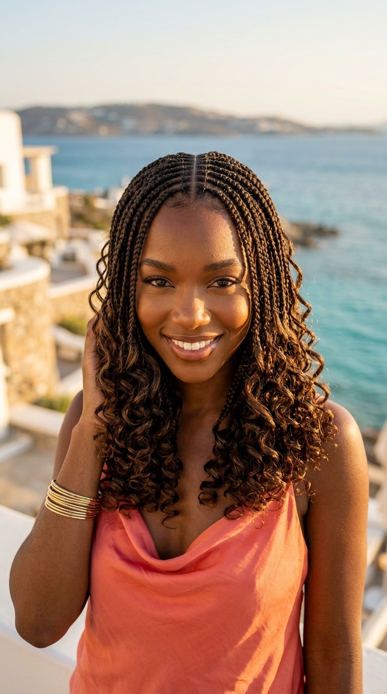 French Curl Braids For Summer