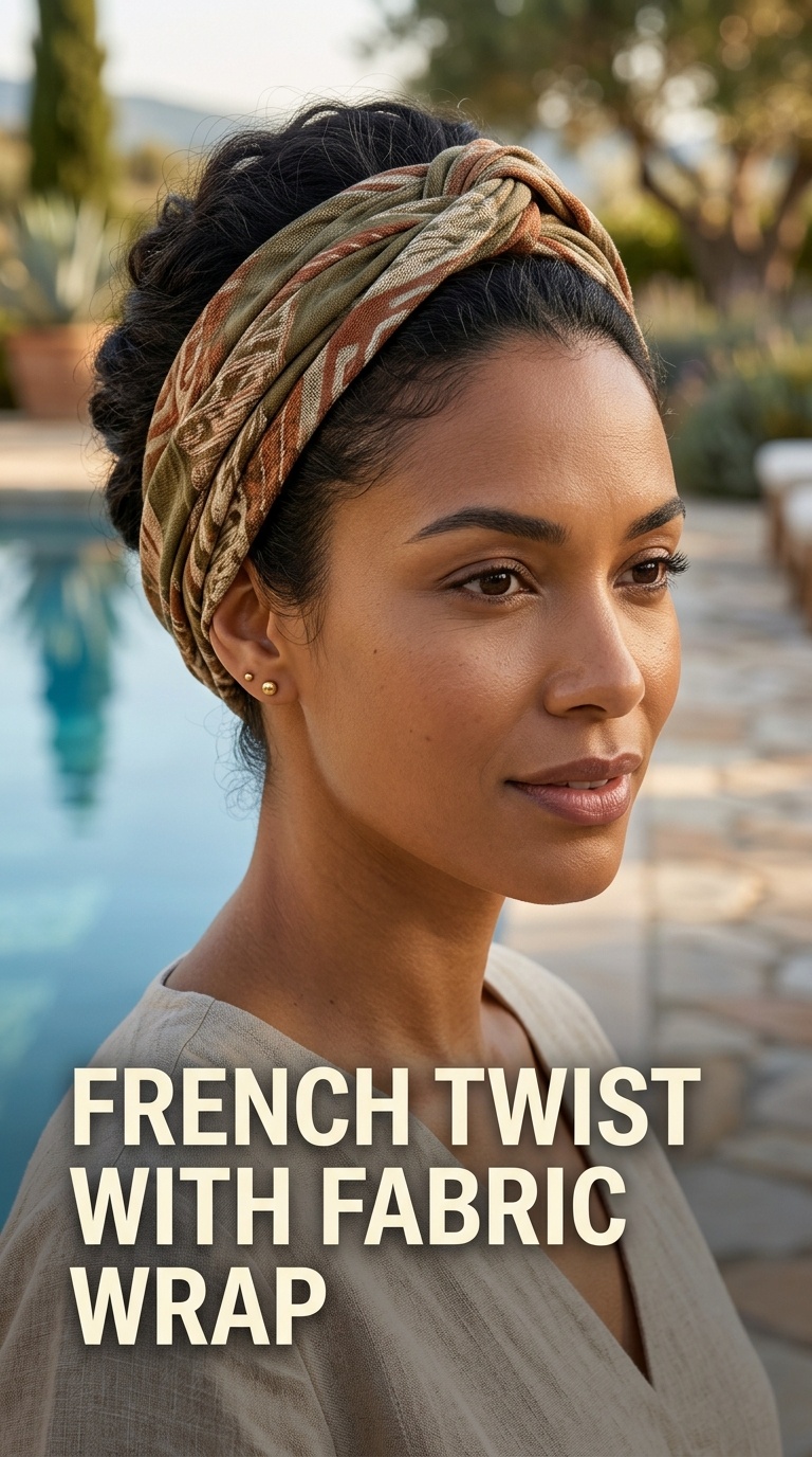 French Twist with Fabric Wrap