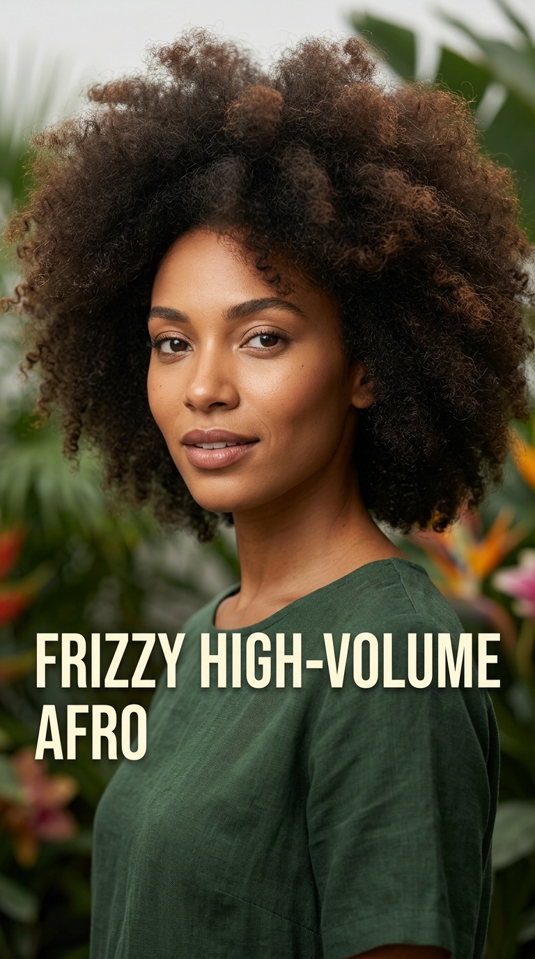 Frizzy High-Volume Afro