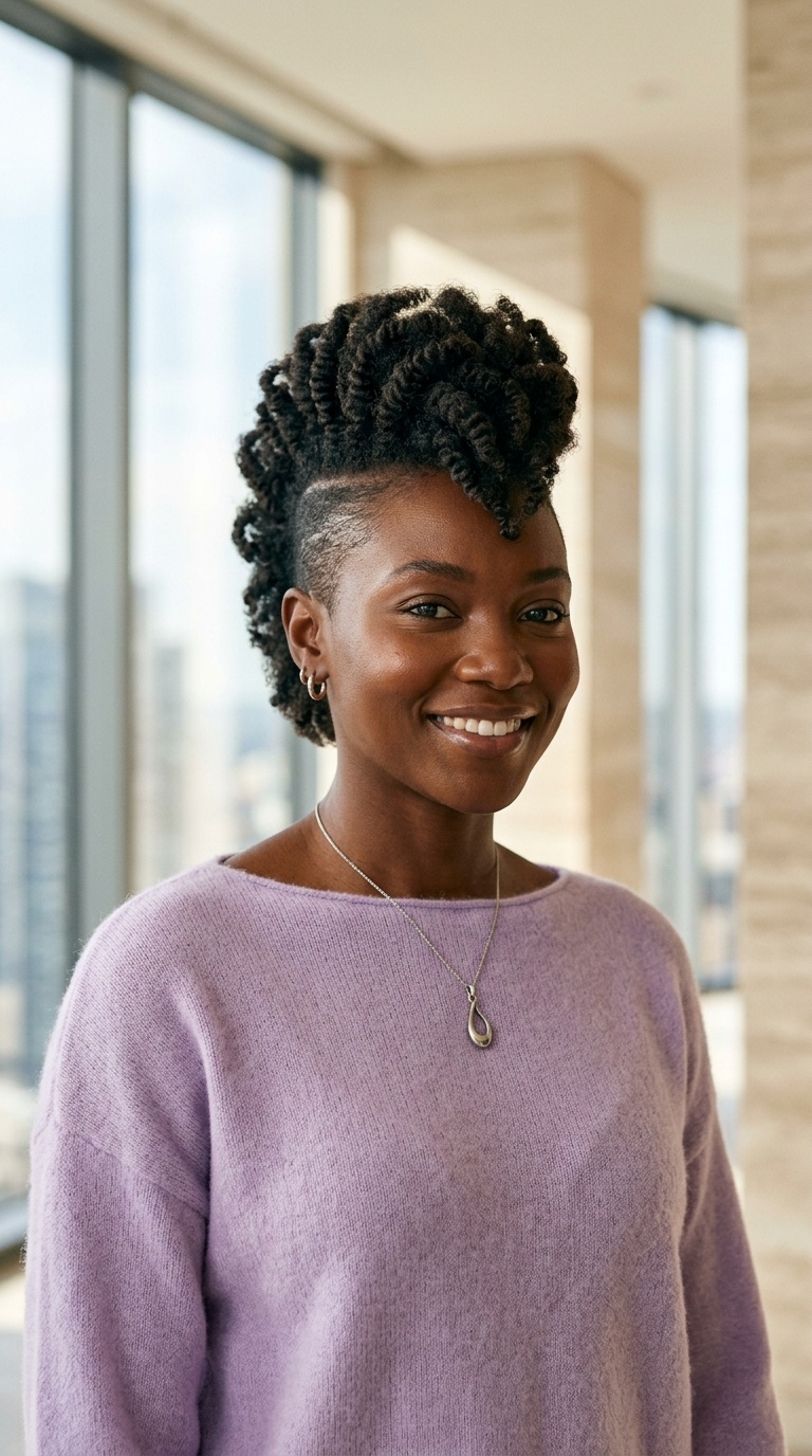 Frohawk Short Natural Hair Style