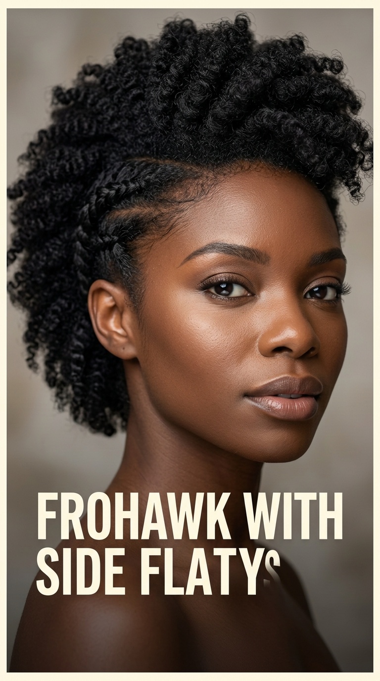 Frohawk with Side Flat Twists