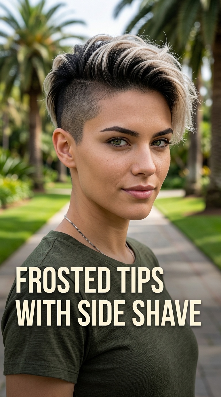 Frosted Tips with Side Shave