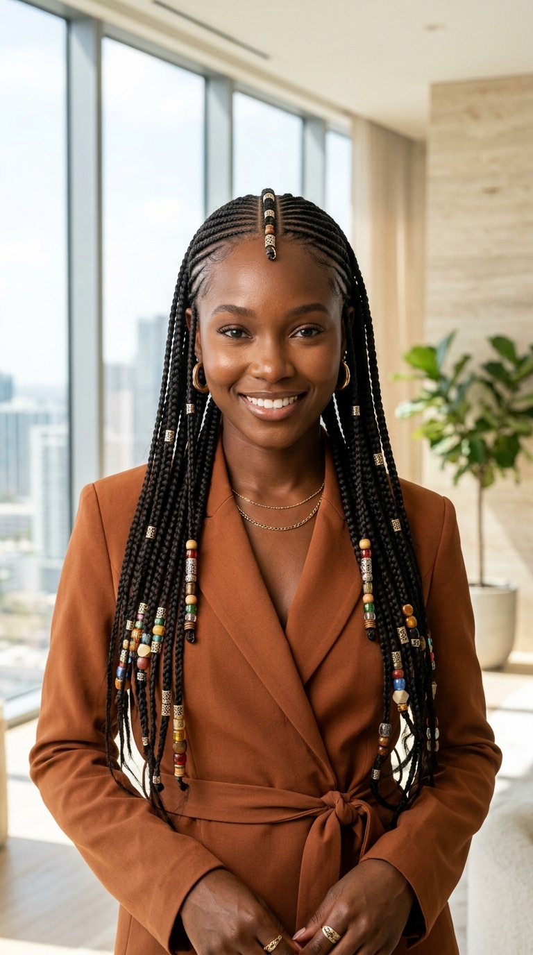 Fulani Braids With Beads
