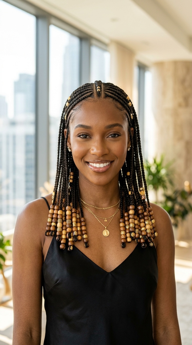 Fulani Braids With Beads