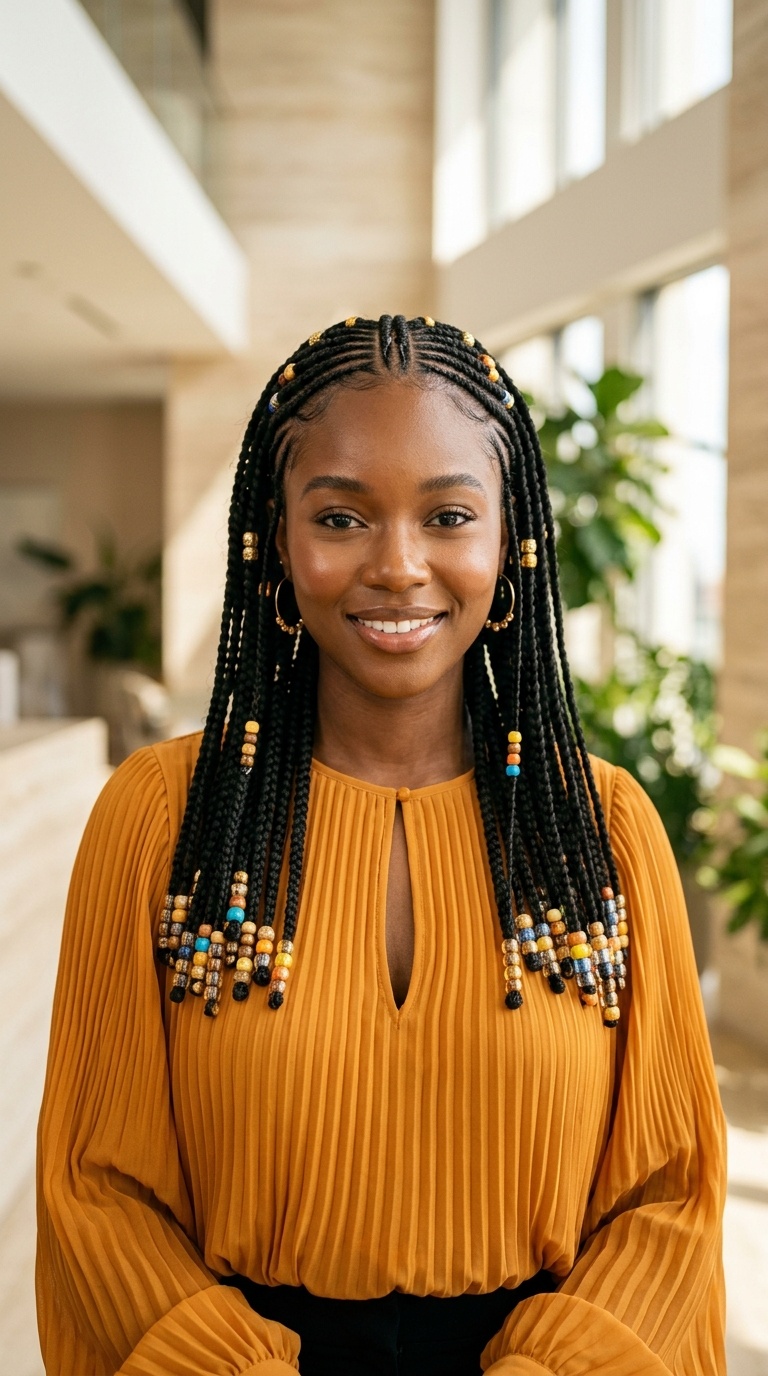 Fulani Braids With Beads