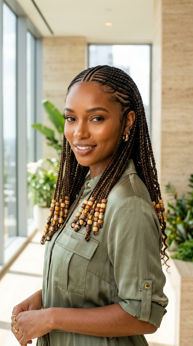 Fulani Braids With Beads