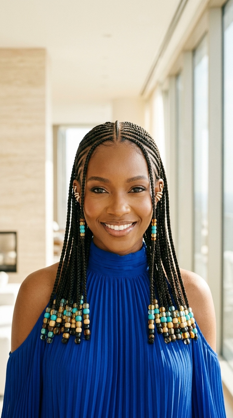 Fulani Braids With Beads