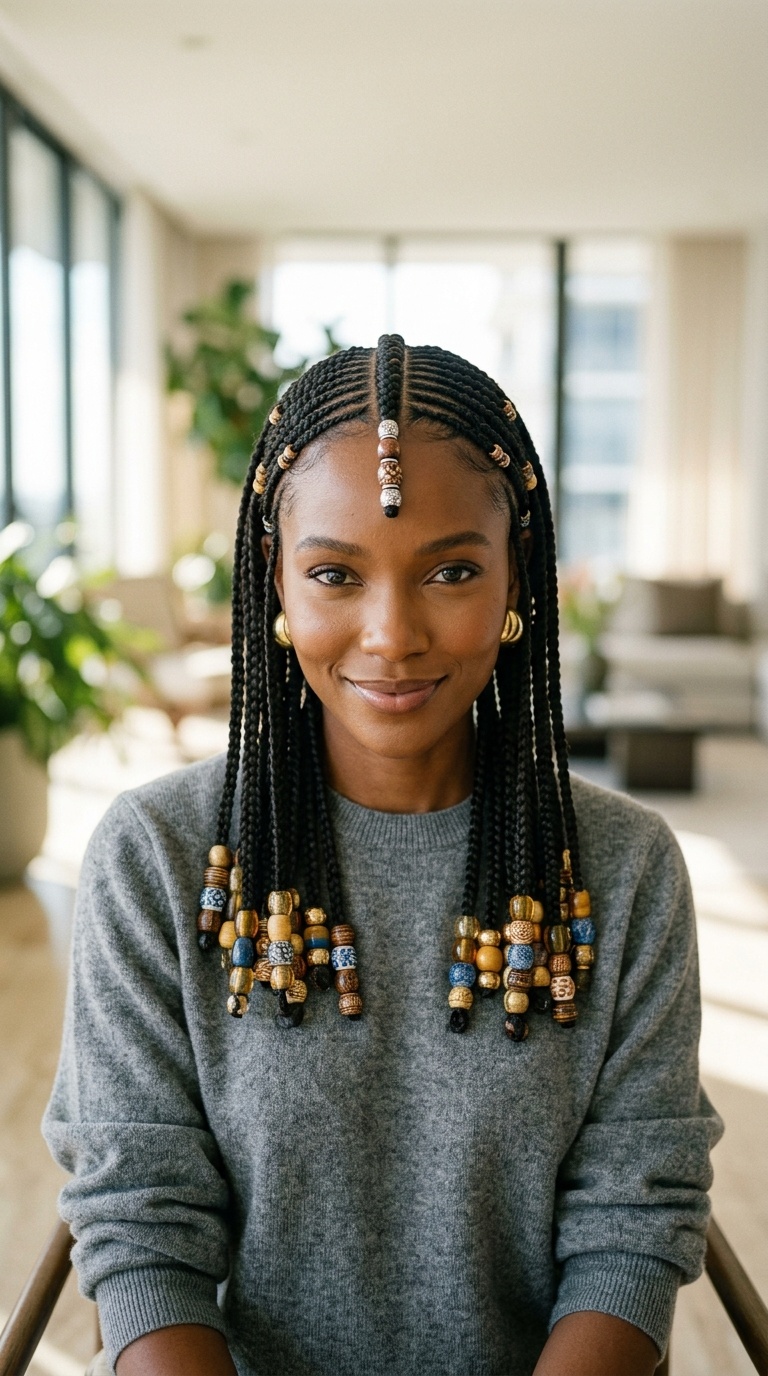 Fulani Braids With Beads