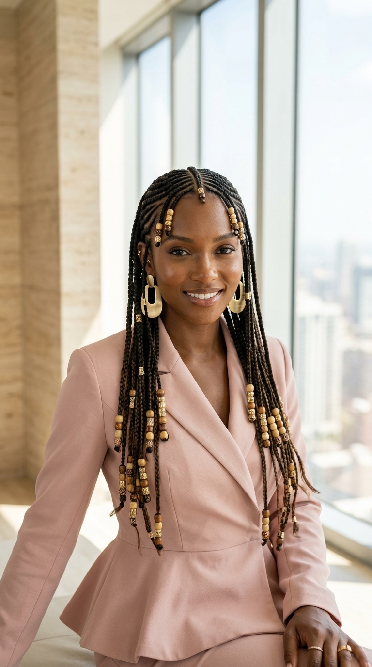 Fulani Braids With Hair Beads