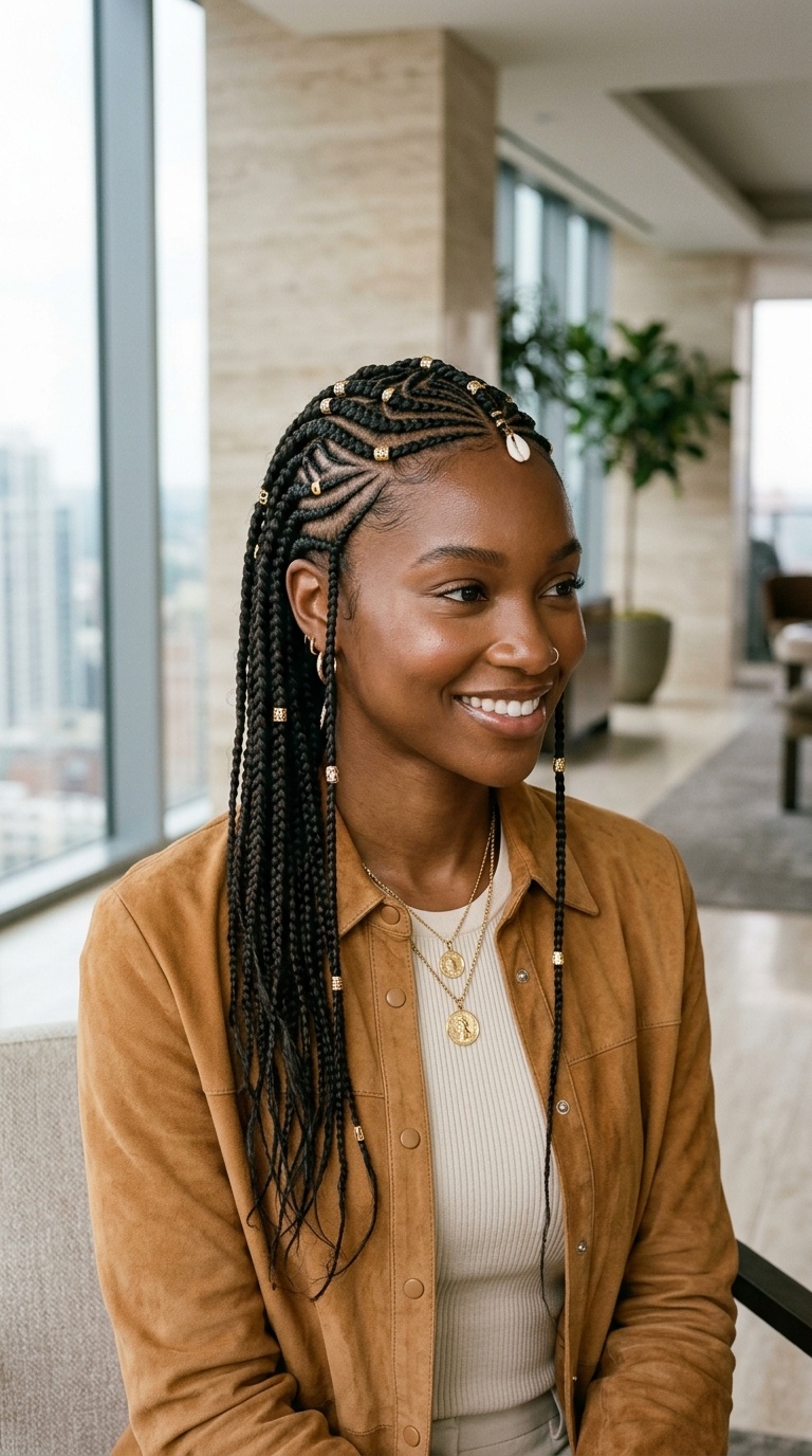 Fulani Cornrow Braids For Women