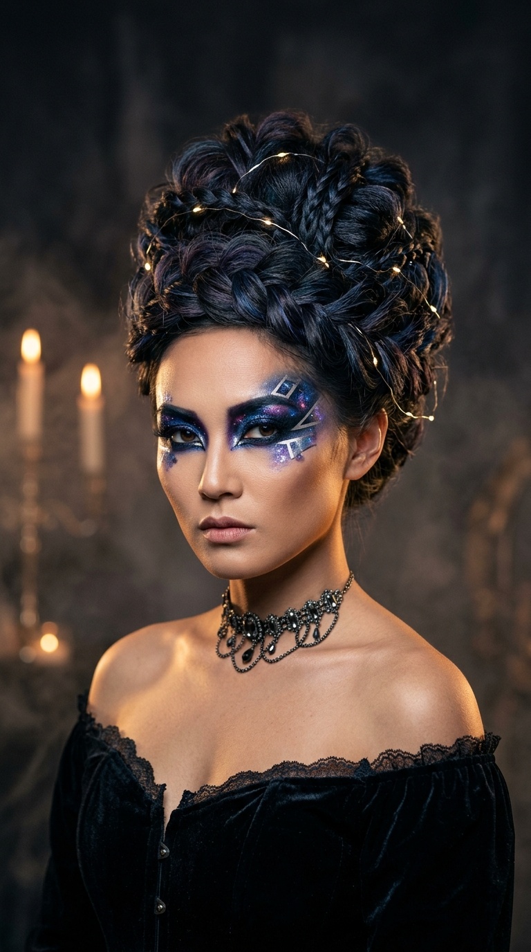 Futuristic Galactic Agent Eye Makeup
