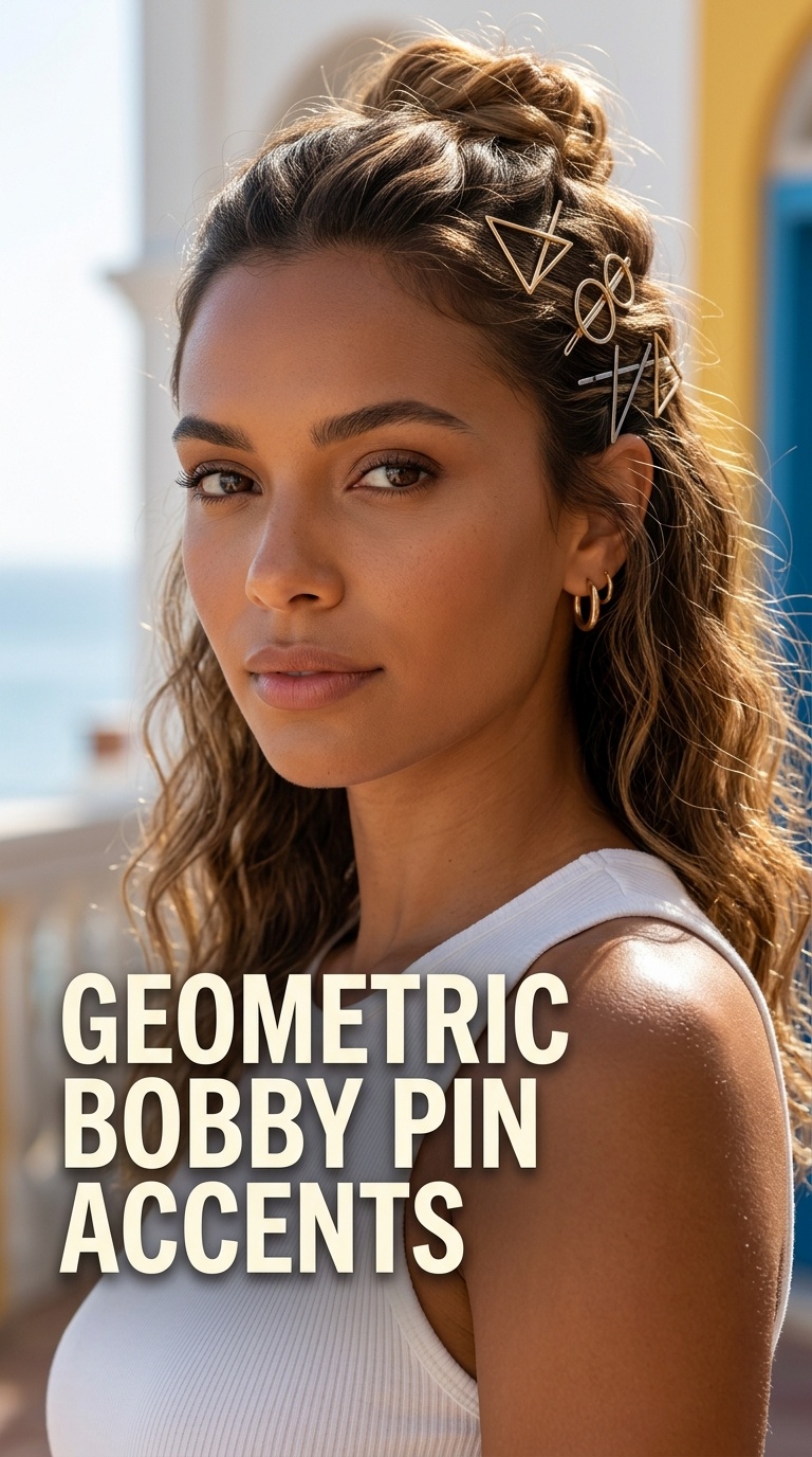 Geometric Bobby Pin Accents