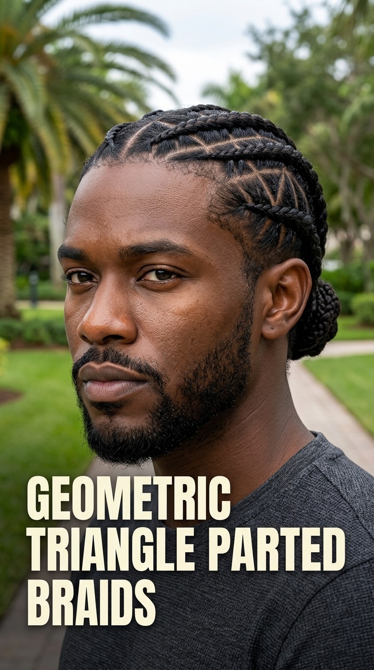 Geometric Triangle Parted Braids