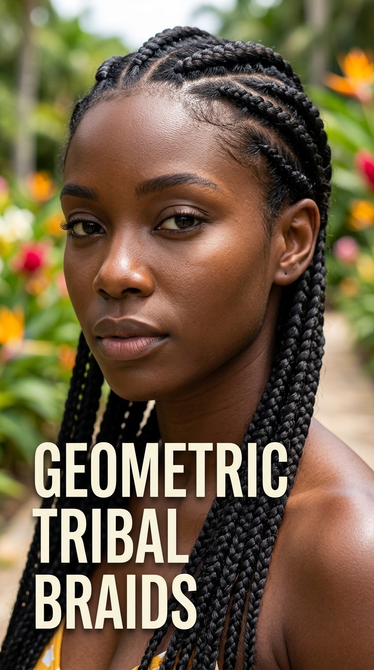 Geometric Tribal Braids