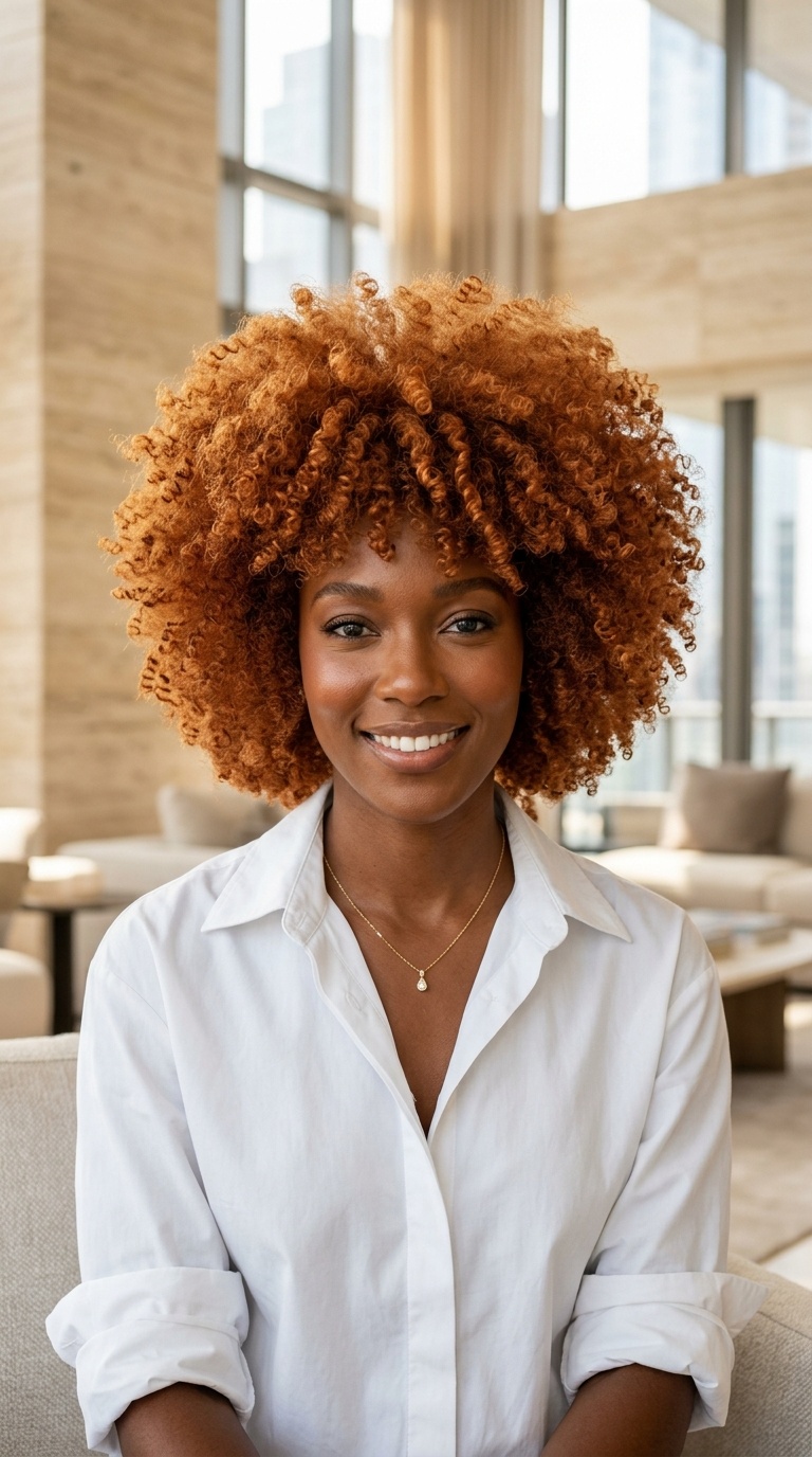 Ginger Afro Natural Hair Styles