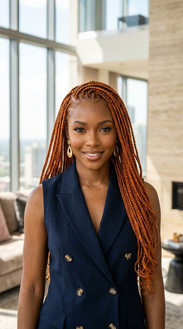 Ginger Box Braids Black Women