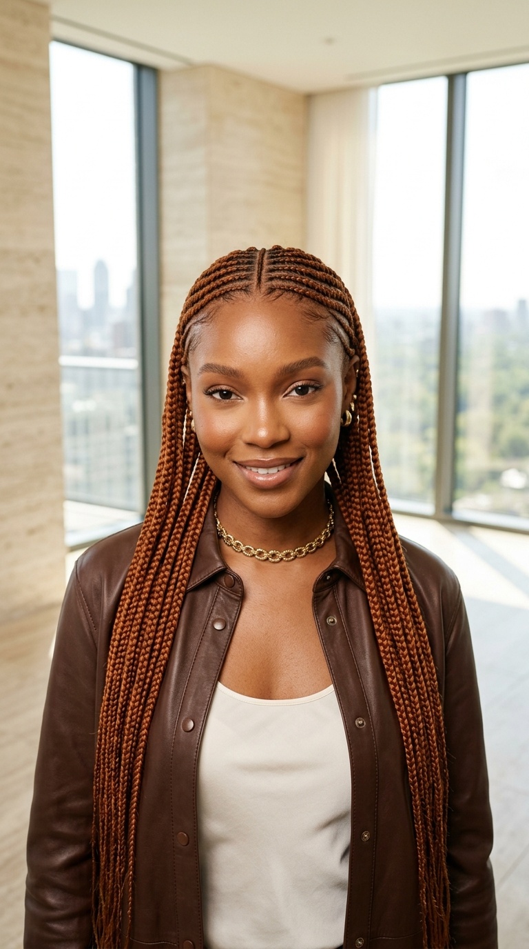 Ginger Cornrows For Black Women