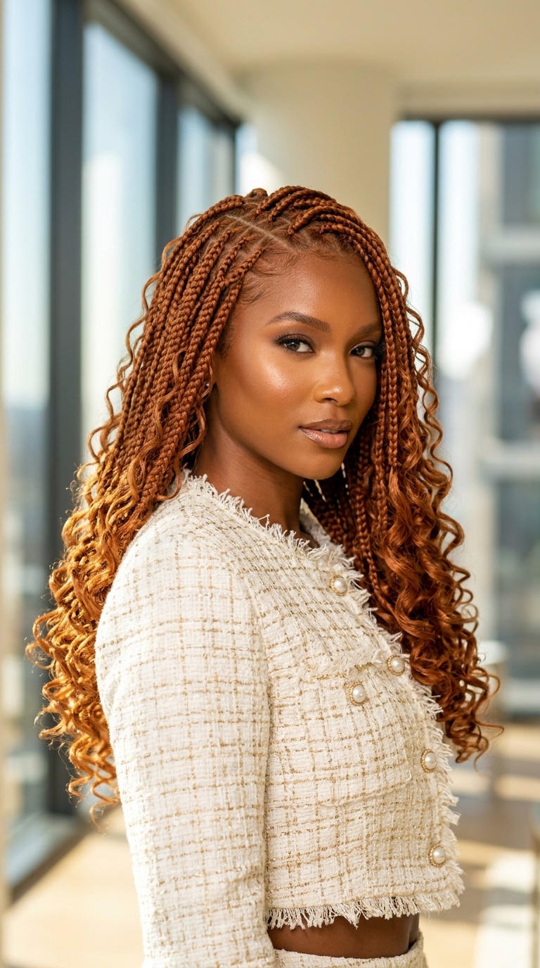 Ginger French Curl Braids