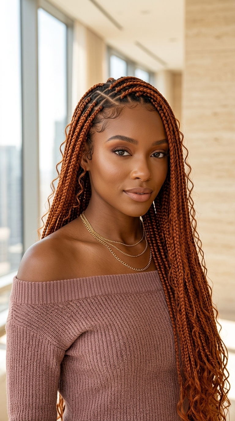Ginger Knotless Braids Black Women