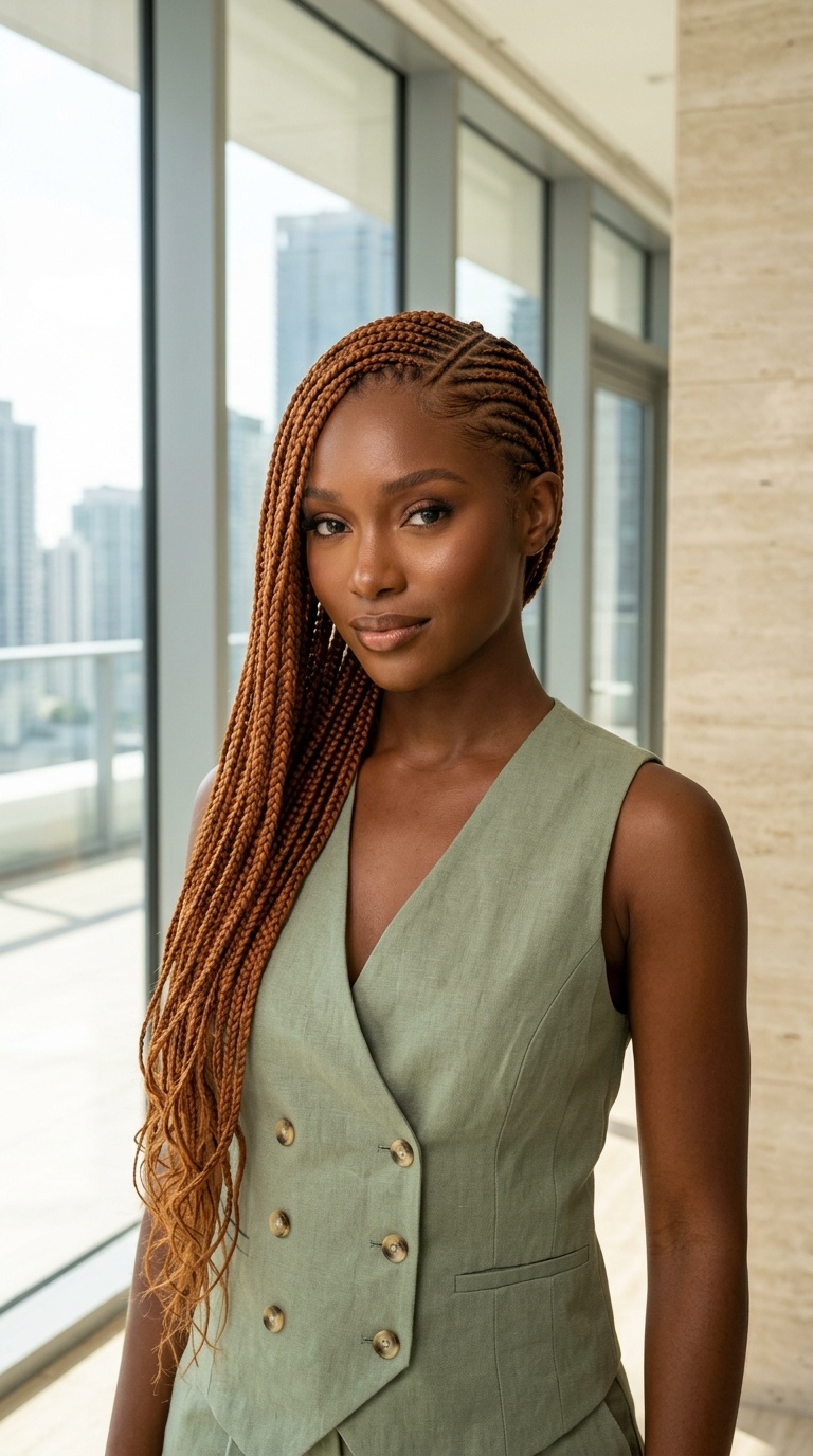 Ginger Lemonade Braids Black Women