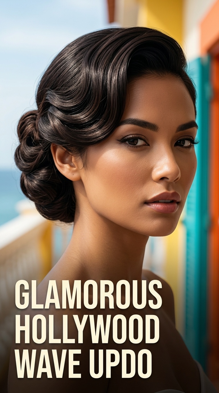Glamorous Hollywood Wave Updo